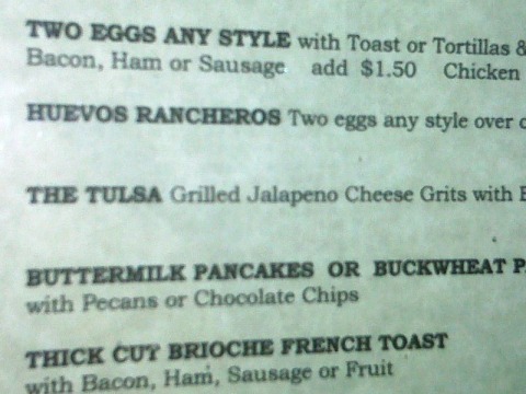 The Tulsa: on the menu at Lobo, Cobble Hill