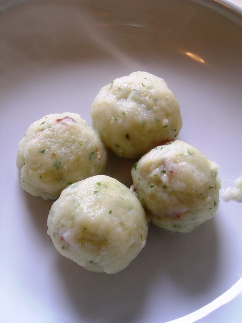 Potato Dumplings with Crouton Centers